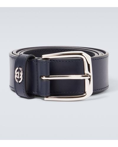 Gucci Interlocking G Leather Belt - Blue