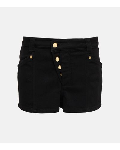 Tom Ford Asymmetrical Cotton Shorts - Black