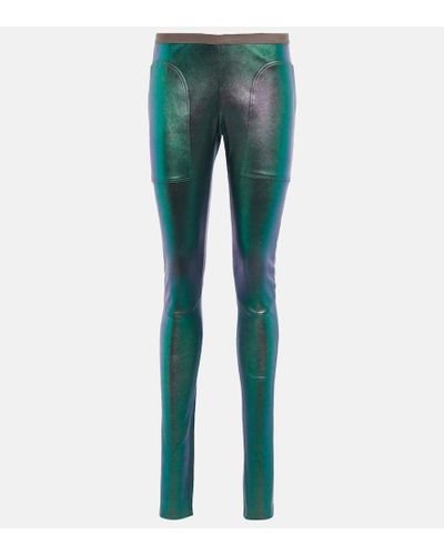 Rick Owens Pantalones iridiscentes - Verde