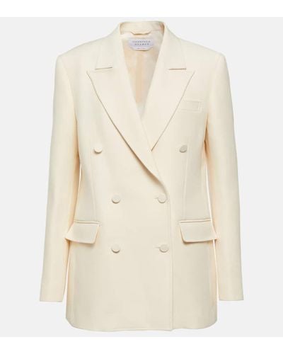 Gabriela Hearst Kees Double-breasted Wool And Silk Blazer - Natural
