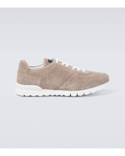 Kiton Suede Trainers - White