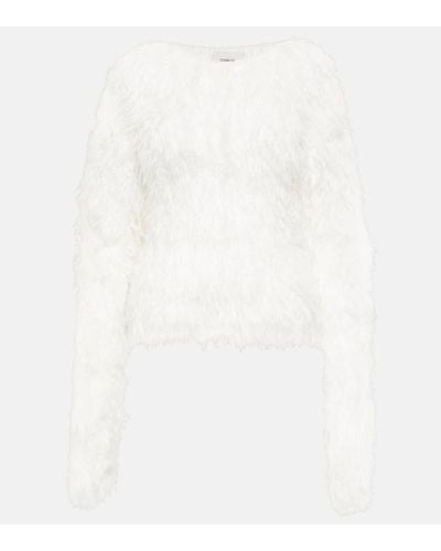 Coperni Fluffly Knit Sweater - White