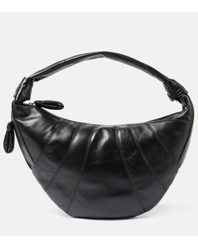 Lemaire Fortune Croissant Leather Shoulder Bag - Black