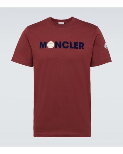 Moncler T-Shirt aus Baumwoll-Jersey - Rot