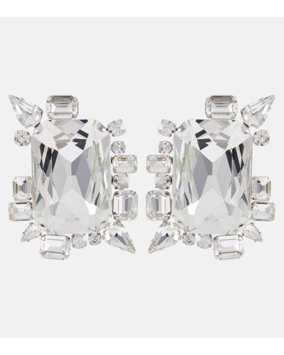 Balmain Crystal-embellished Clip-on Earrings - Metallic