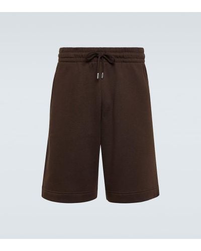 Dries Van Noten Cotton Jersey Shorts - Brown