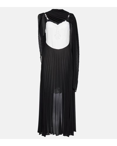 Christopher Kane Robe midi Mrs Robinson a cape - Noir