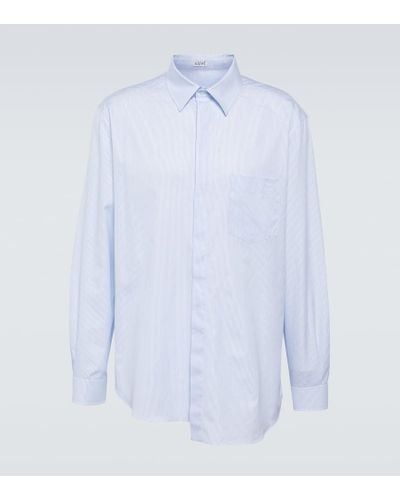 Loewe Asymmetric Cotton Poplin Shirt - Blue