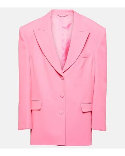 Magda Butrym Single-breasted Silk-blend Blazer - Pink