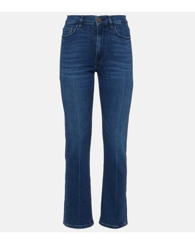 FRAME Le High Straight Mid-rise Jeans - Blue