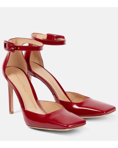 Gianvito Rossi Casey Leather D'orsay Court Shoes - Red