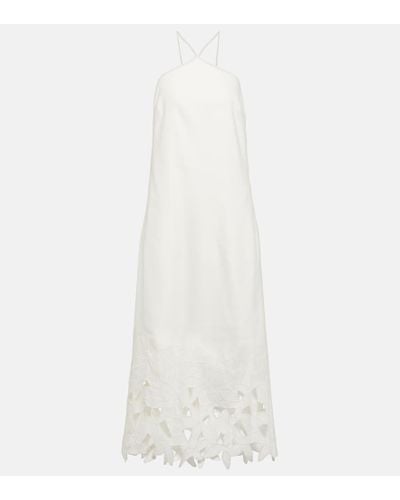 Jonathan Simkhai Simone Linen-blend Midi Dress - White