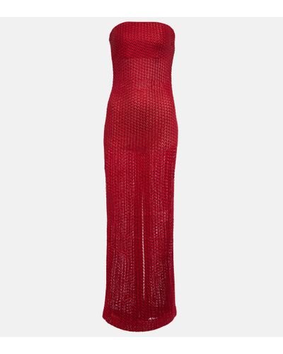 Missoni Crochet Maxi Dress - Red