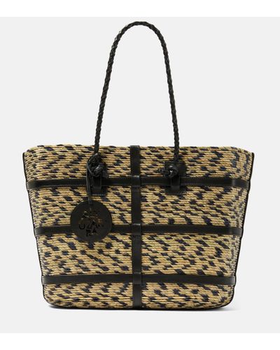 Altuzarra Watermill Raffia Tote Bag - Metallic