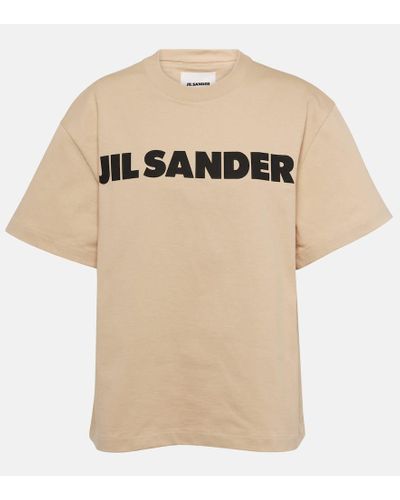 Jil Sander Camiseta de algodon con logo - Neutro