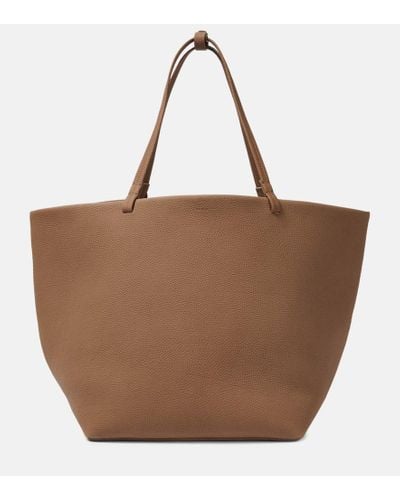 The Row Xl Park Leather Tote Bag - Brown