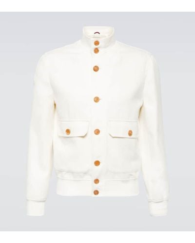 Brunello Cucinelli Jacke aus einem Leinengemisch - Weiß