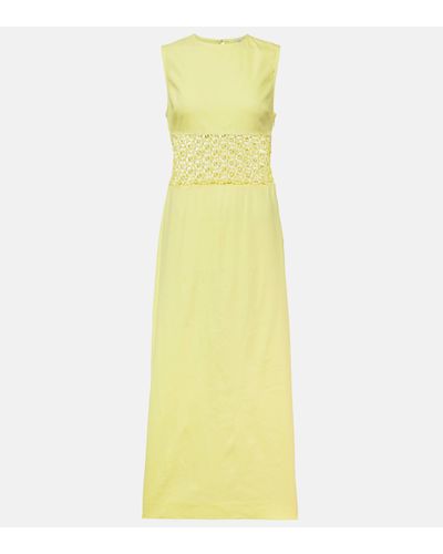 Jonathan Simkhai Ginza Linen-blend Maxi Dress - Yellow