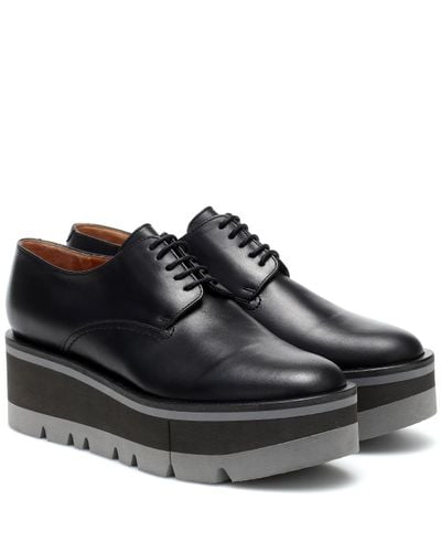 Robert Clergerie Bradie Leather Platform Derby Shoes - Black