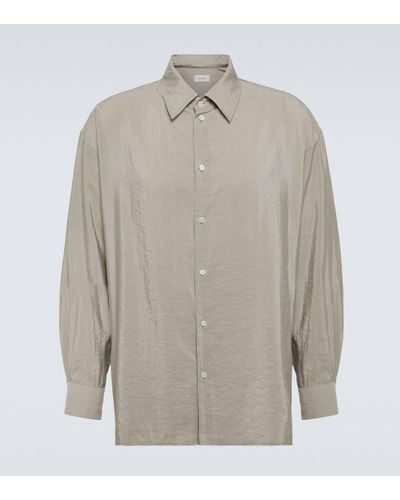 Lemaire Twisted Silk-blend Shirt - Grey
