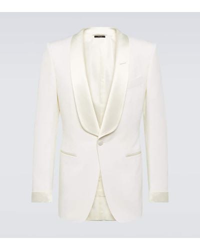 Tom Ford O'connor Tailored Wool And Mohair Blazer - White