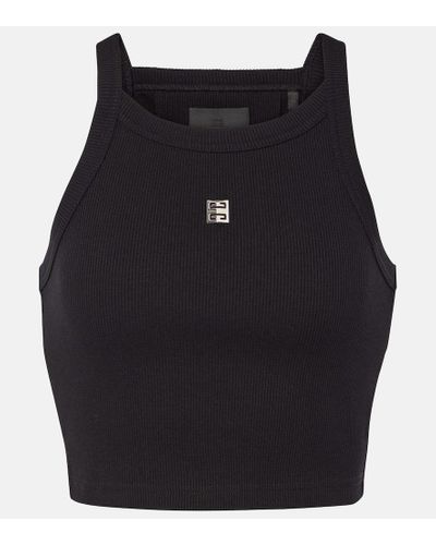 Givenchy Cropped-Top 4G aus Jersey - Schwarz