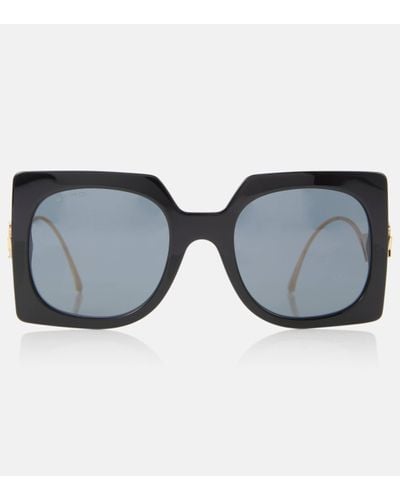 Etro Bold Pegaso Rectangular Sunglasses - Black