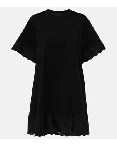 Simone Rocha Cotton Jersey Minidress - Black
