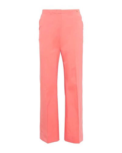 Versace Pantaloni in lana a vita alta - Rosa