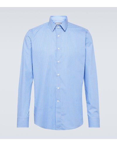 Canali Striped Cotton Shirt - Blue