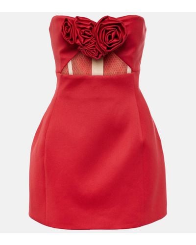 Magda Butrym Cutout Wool-blend Bustier Dress - Red