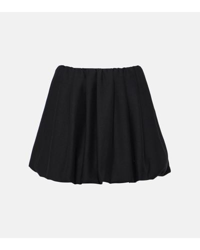 Valentino Mini-jupe en Crepe Couture - Noir