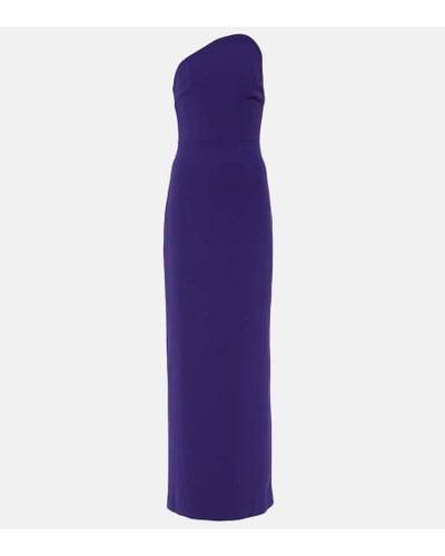 Solace London Eve Crepe Gown - Purple