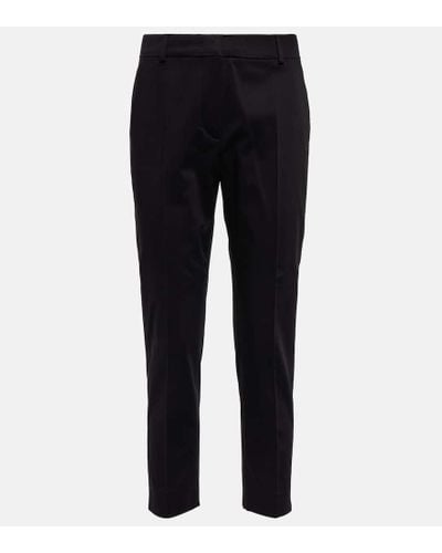 Max Mara Lince Cotton-blend Cropped Pants - Black