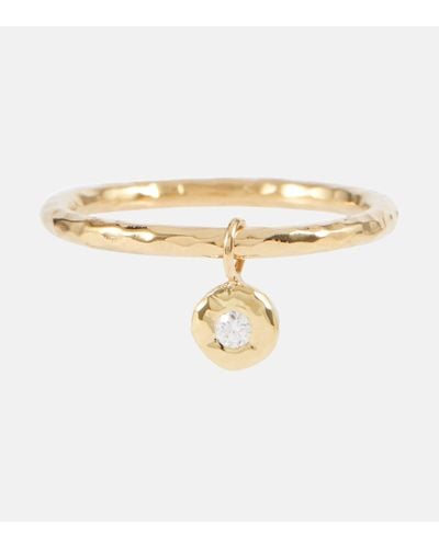 Octavia Elizabeth Nesting Gem 18kt Gold Stacking Ring With Diamond - Metallic