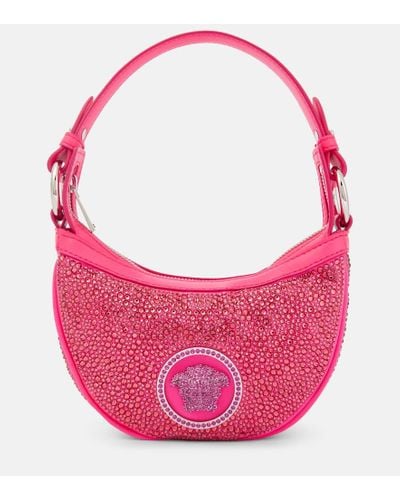 Versace Verzierte Schultertasche Crystal Repeat Mini - Pink