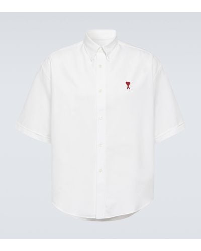 Ami Paris Ami De Cour Cotton Poplin Shirt - White