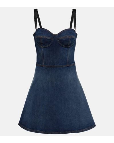 Dolce & Gabbana Corset Denim Minidress - Blue