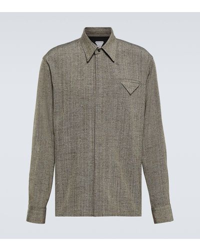 Bottega Veneta Tweed Shirt - Grey