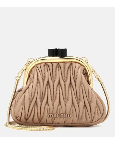 Miu Miu Clutch Miu Belle Mini de piel matelasse - Multicolor