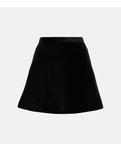 Alaïa Velvet Miniskirt - Black