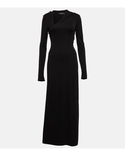 Versace Robe longue a capuche - Noir