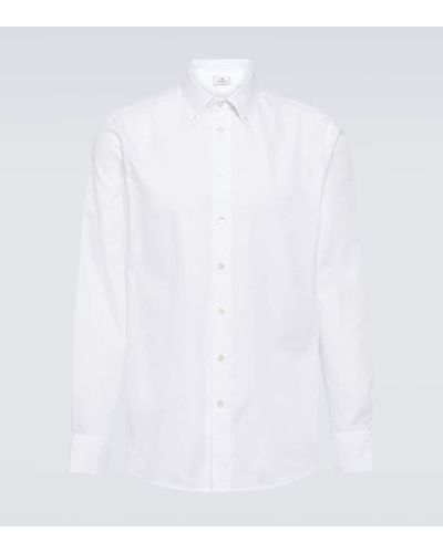 Etro Camicia Oxford in popeline di cotone - Bianco