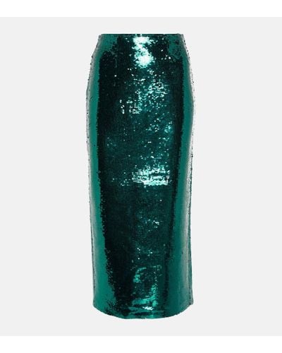 Roland Mouret Falda tubo con lentejuelas - Verde