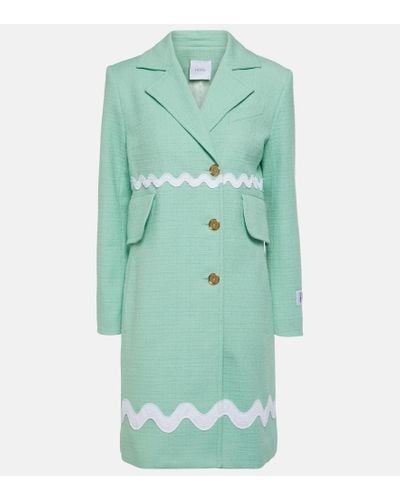 Patou Mantel aus Tweed - Grün