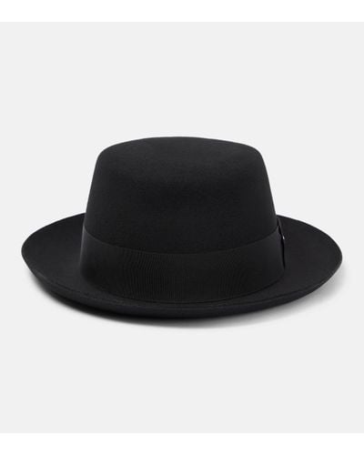 Saint Laurent Wool Felted Hat - Black