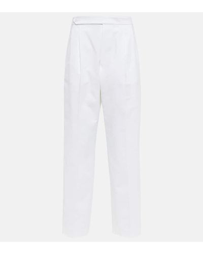 Tod's Pantaloni a gamba dritta in misto cotone - Bianco