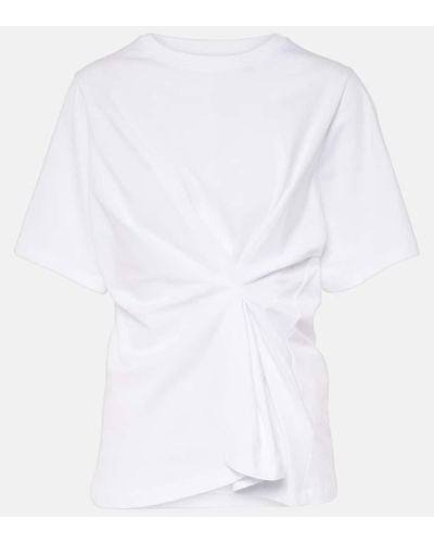 Victoria Beckham T-Shirt Body Twist aus Baumwoll-Jersey - Weiß