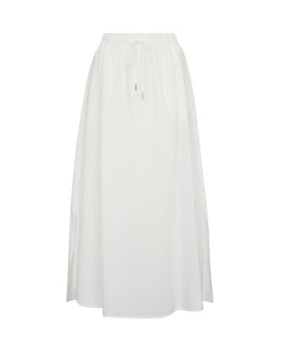 Max Mara Utopico Cotton-blend Midi Skirt - White
