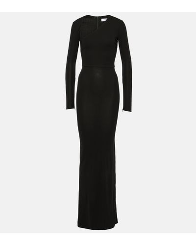 Alex Perry Asymmetric Jersey Maxi Dress - Black